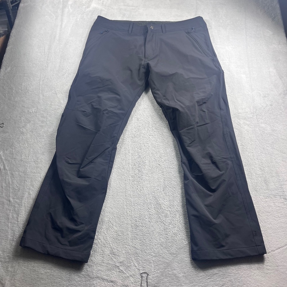 Kuhl Transcendr Mens 38x30 Black Softshell Hiking Travel Pants 5236